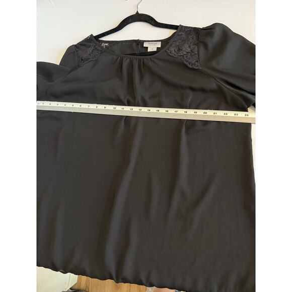 Avenue Studio Women's 18 Whimsigoth Lace Balloon Long Sleeve Tunic Sheer Blouse - Picture 6 of 9